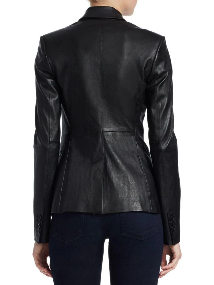 商品Theory|Bristol Double-Breasted Leather Blazer,价格¥7208,第2张图片详细描述