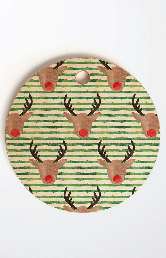 商品DENY Designs|Little Arrow Design Co. Watercolor Rudolf Cutting Board,价格¥290,第1张图片