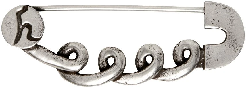 商品YOHJI YAMAMOTO|Silver Wave Pin 85 Brooch,价格¥1353,第1张图片