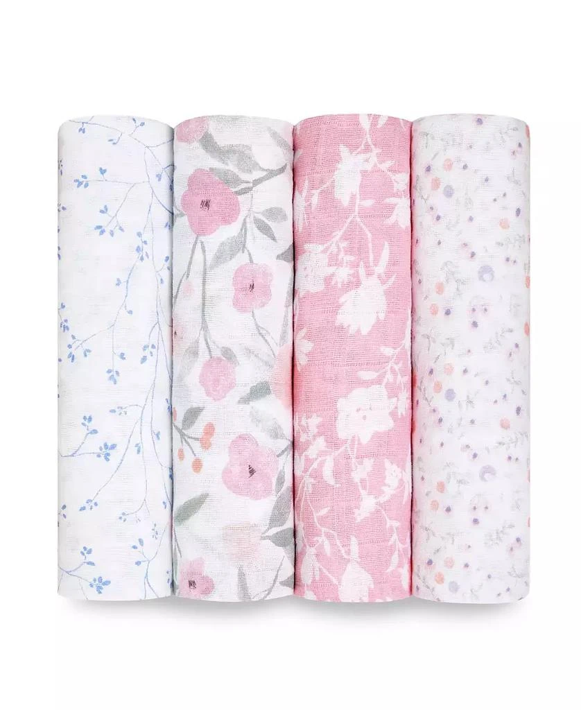 商品aden + anais|Baby Girls Floral Swaddle Blankets, Pack of 4,价格¥411,第1张图片