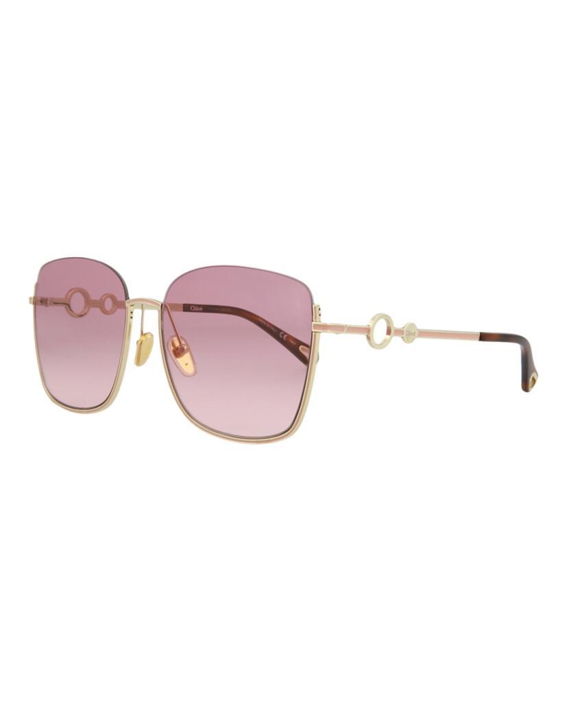 商品Chloé|Chloe Square-Frame Metal Sunglasses,价格¥1167,第4张图片详细描述