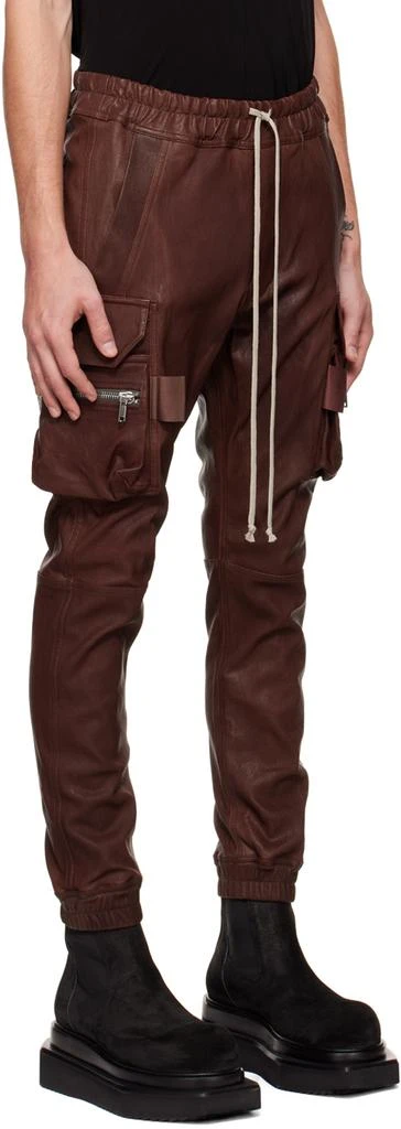 商品Rick Owens|Burgundy Mastocon Leather Pants,价格¥9315,第2张图片详细描述
