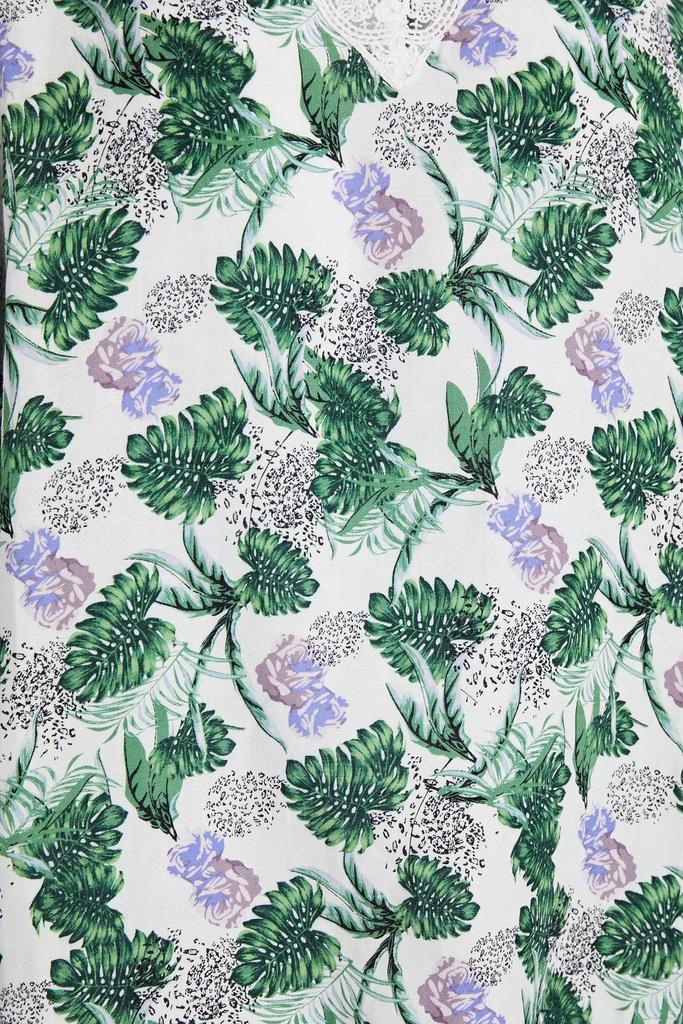商品Maje|Loman lace trimmed floral-print woven blouse,价格¥870,第4张图片详细描述