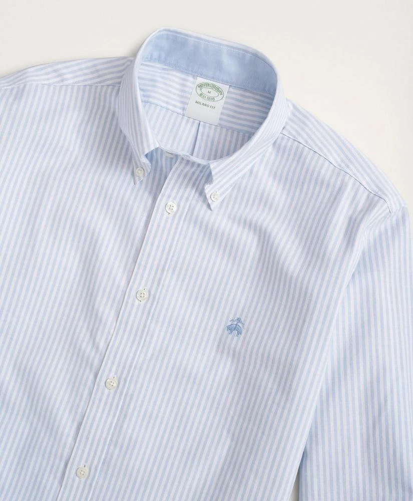 商品Brooks Brothers|Stretch Milano Slim-Fit Sport Shirt, Non-Iron Bengal Stripe Oxford,价格¥557,第2张图片详细描述