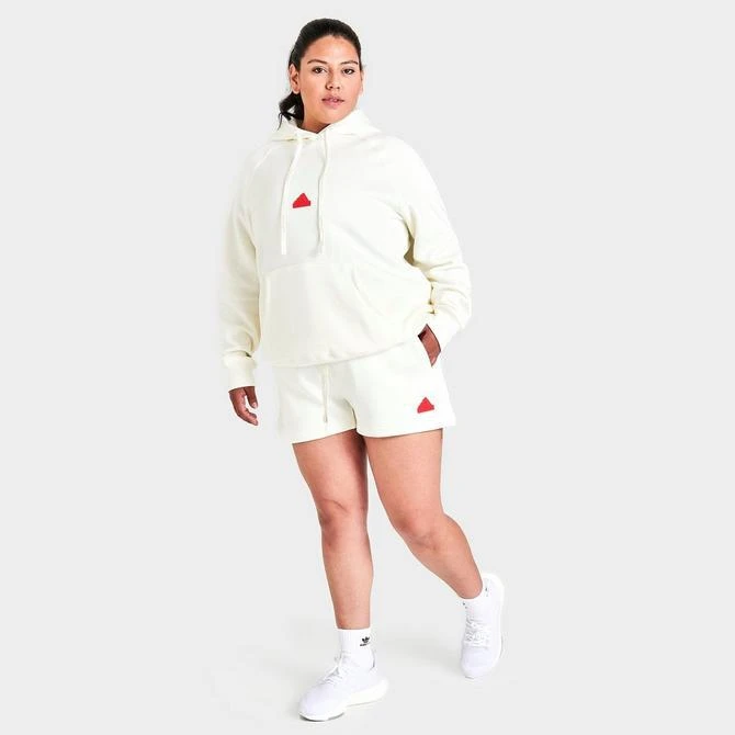 商品Adidas|Women's adidas New Sportswear Logo Fleece Shorts (Plus Size),价格¥300,第2张图片详细描述