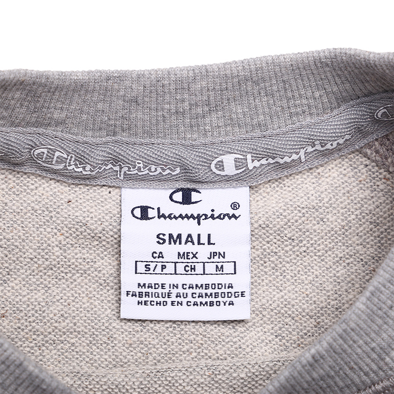 Champion 灰色棉、涤纶女士卫衣 111277-EL002商品第3张图片规格展示