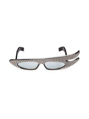 商品Gucci|56MM Embellished Asymmetrical Cat Eye Sunglasses,价格¥9168,第1张图片