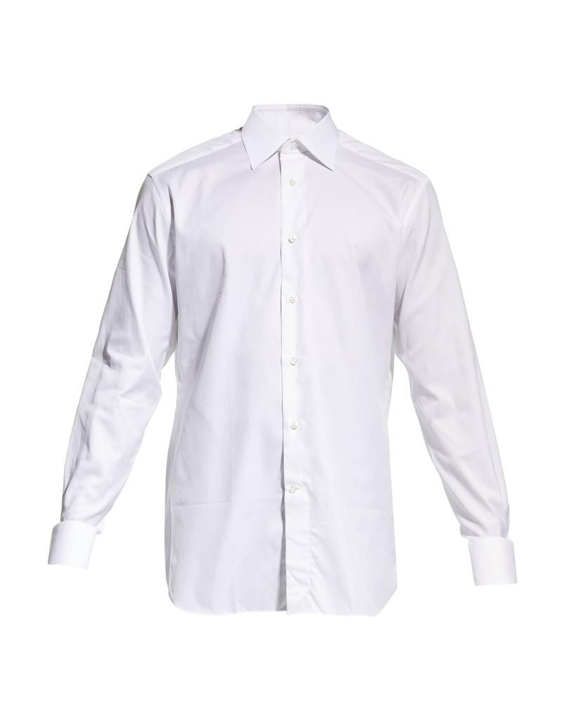 商品Zegna|Men's Trofeo Solid Regular-Fit Dress Shirt,价格¥3685,第4张图片详细描述