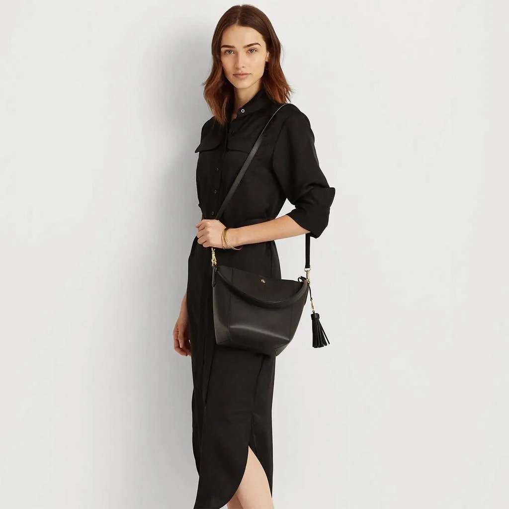 商品Ralph Lauren|Lauren Ralph Lauren Women's Adley Shoulder Bag - Small - Black,价格¥1472,第3张图片详细描述