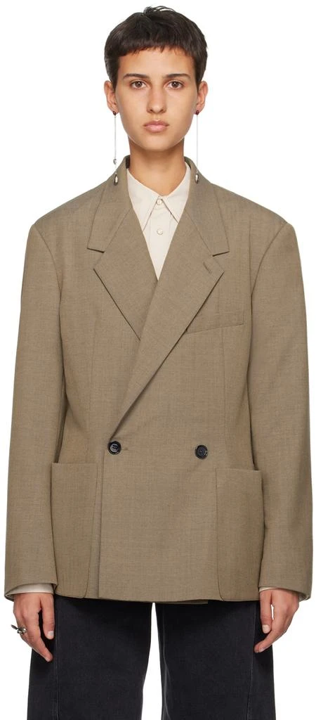 商品Lemaire|Beige Soft Tailored Blazer,价格¥9249,第1张图片