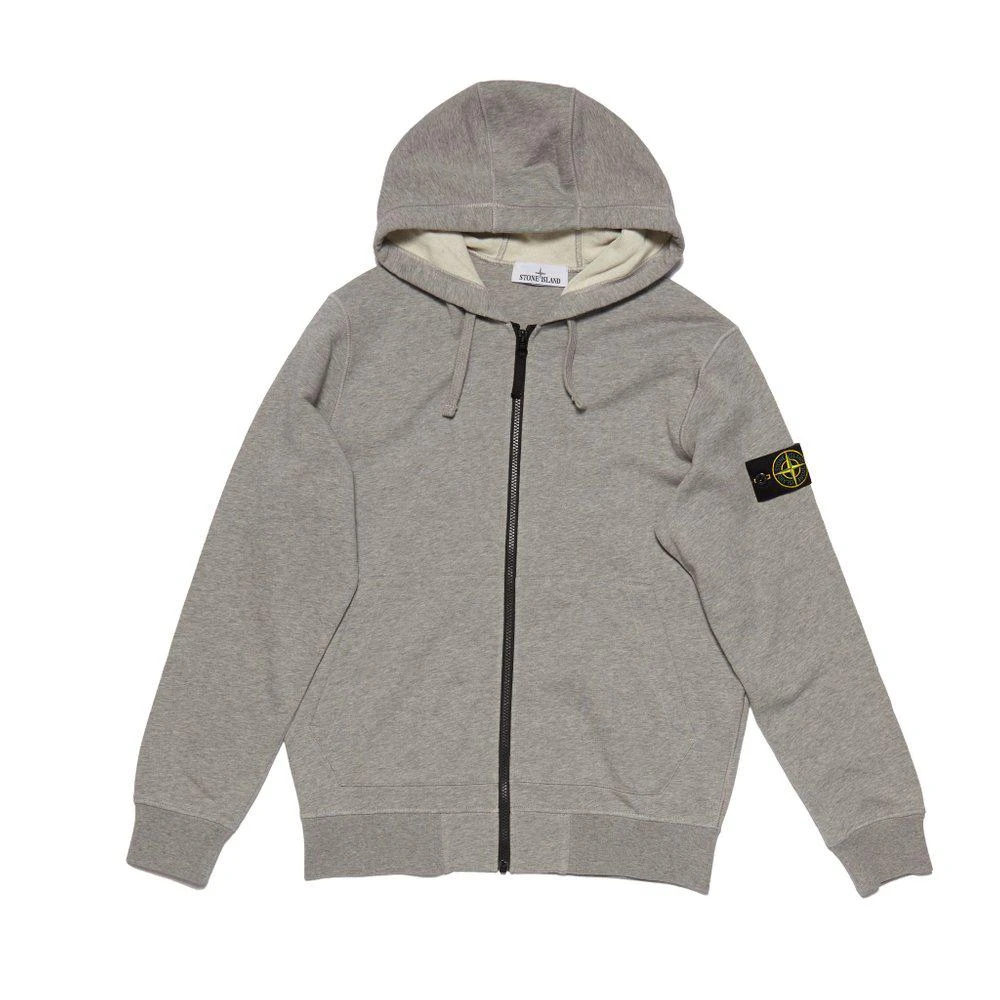 商品Stone Island|Stone Island Zip-Up Drawstring Hoodie,价格¥2397,第1张图片