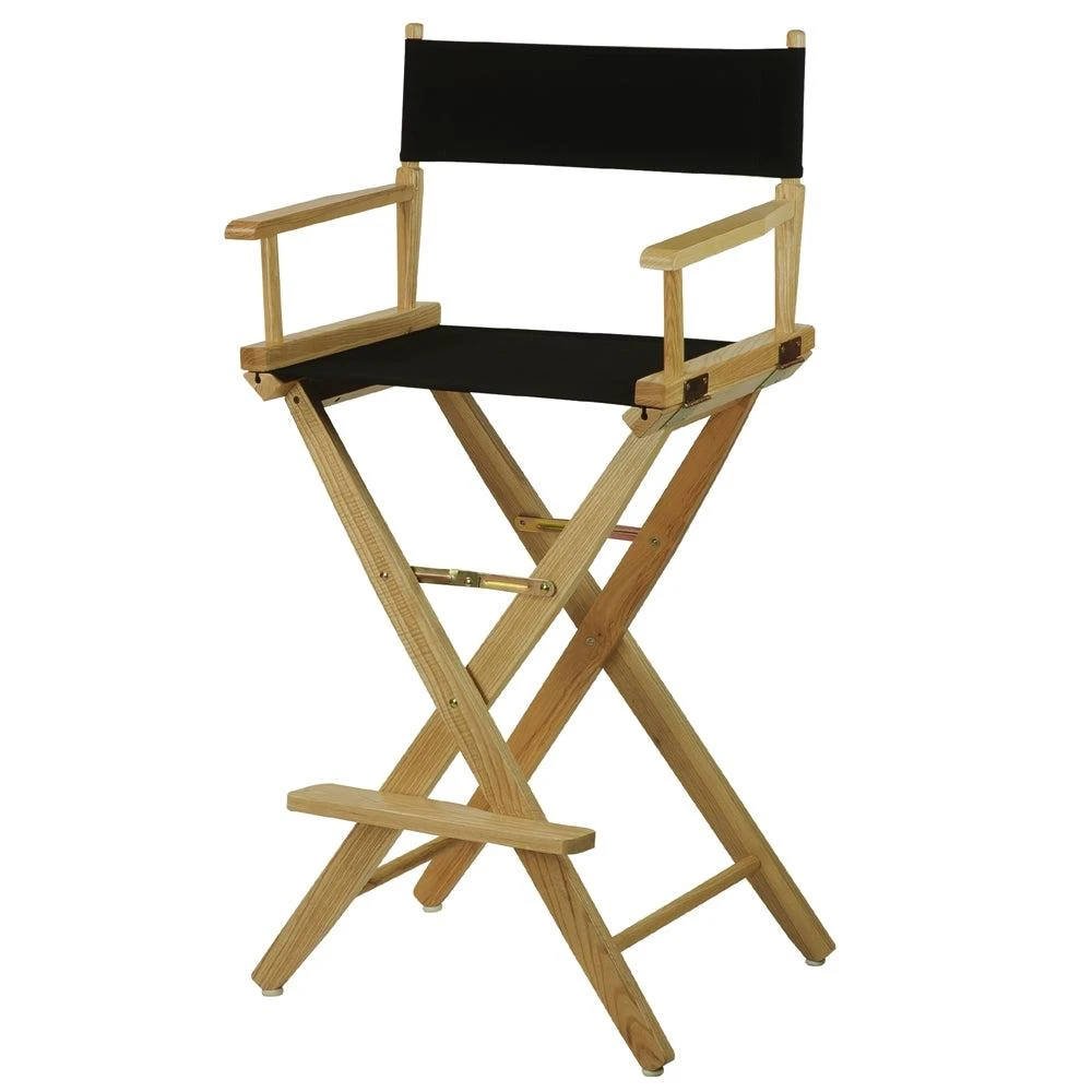 商品American Trails|Extra-Wide Premium 30"  Directors Chair Natural Frame W/Black Color Cover,价格¥1122,第4张图片详细描述