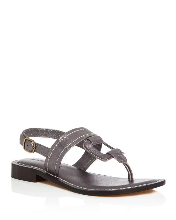 商品Bernardo|Tegan Metallic T-Strap Slingback Sandals,价格¥1108,第1张图片