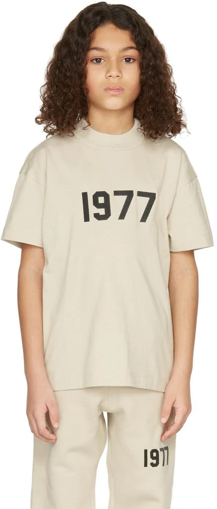 Essentials Kids Beige '1977' T-Shirt 2