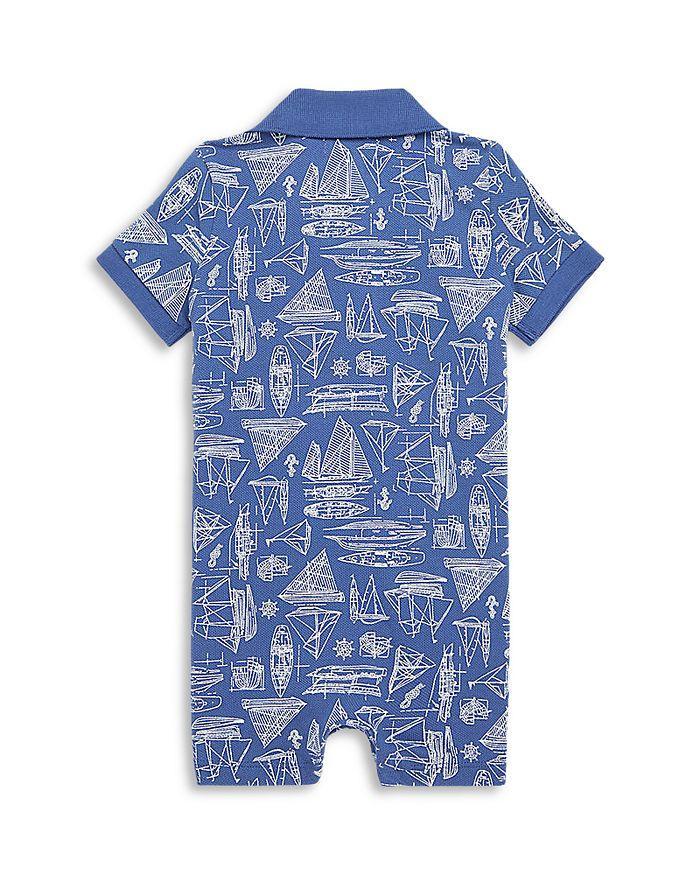 商品Ralph Lauren|Boys' Sailboat-Print Cotton Mesh Polo Shortall - Baby,价格¥284,第4张图片详细描述