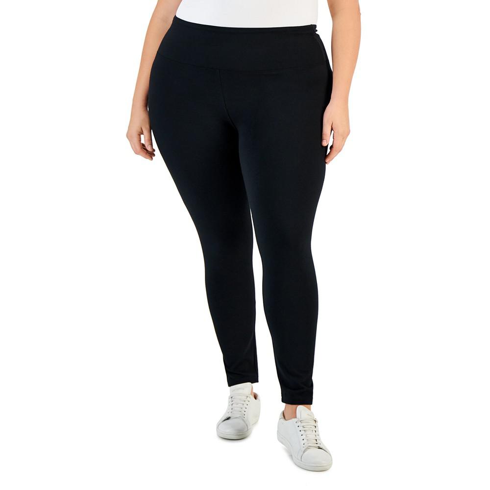 Plus Size High Rise Leggings, Created for Macy's商品第1张图片规格展示