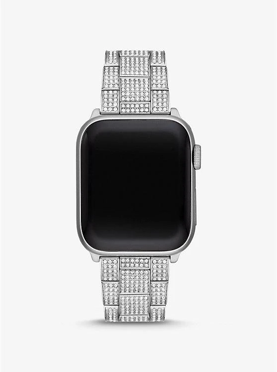 商品Michael Kors|Pavé Silver-Tone Strap For Apple Watch®,价格¥1268,第1张图片