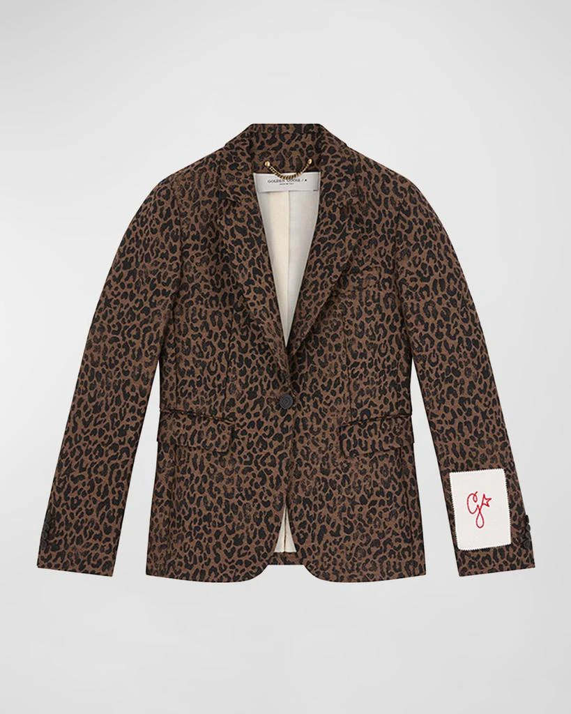 商品Golden Goose|Leopard Jacquard Wool Blazer,价格¥6488,第2张图片详细描述