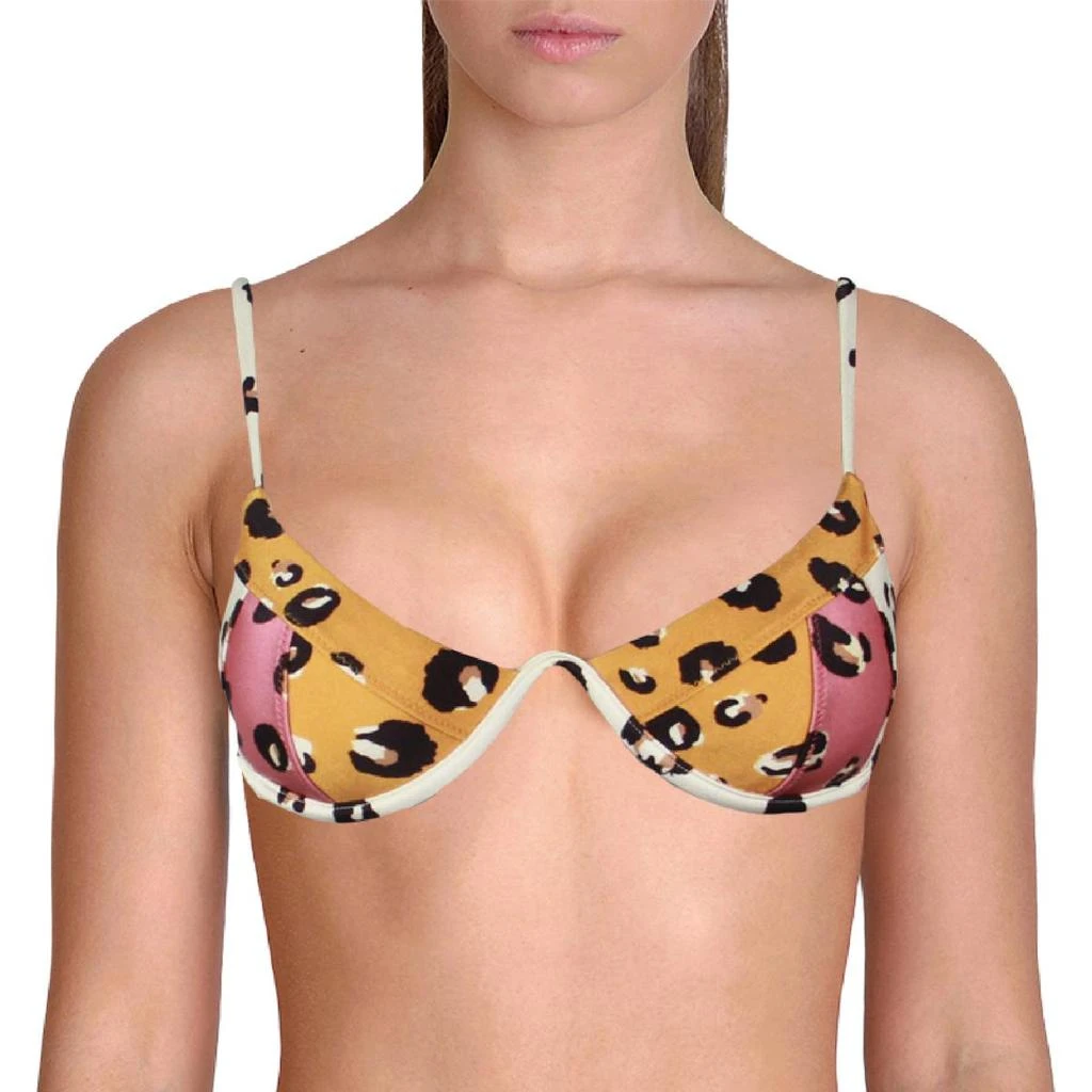 商品Red Carter|Red Carter Womens Animal Print Underwire Swim Top Separates,价格¥54,第1张图片