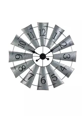 商品Zingz & Thingz|Thingz Galvanized Windmill Wall Clock,价格¥2009,第1张图片