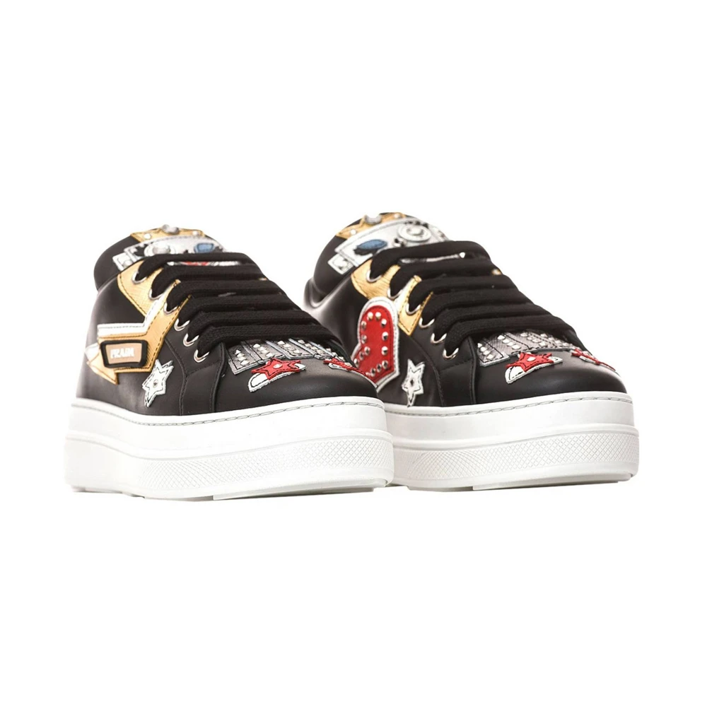 PRADA 女士黑色系带休闲运动鞋 1E268L-3KS5-F0967 商品