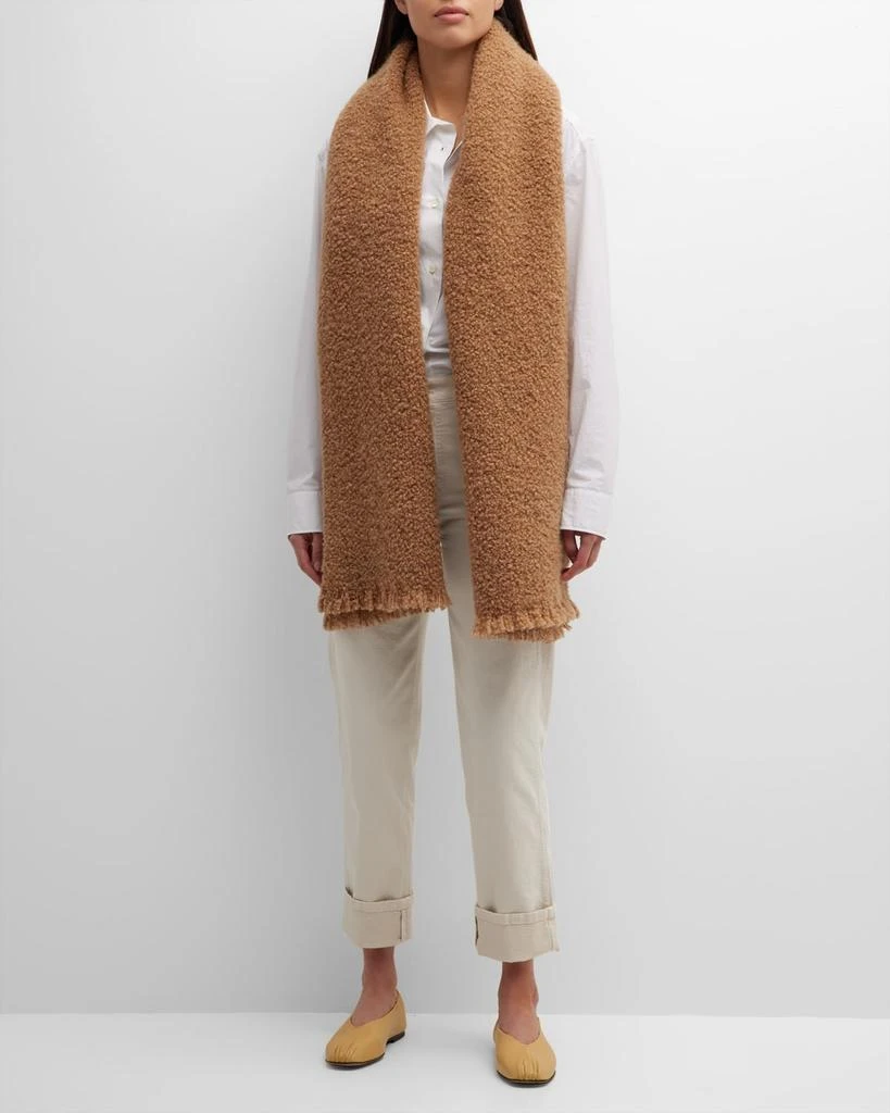 商品Loro Piana|Sciarpina Fluffy Boucle Blanket Scarf,价格¥12116,第1张图片