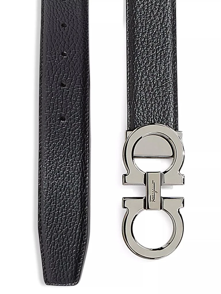 商品Salvatore Ferragamo|Double Gancini Buckle Adjustable Cut-to-Size Reversible Belt,价格¥4094,第2张图片详细描述