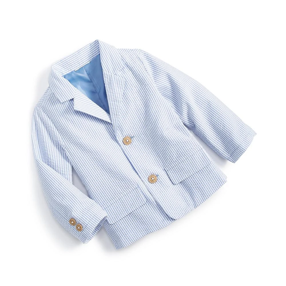 商品First Impressions|Baby Boys Seersucker Blazer, Created for Macy's,价格¥105,第1张图片