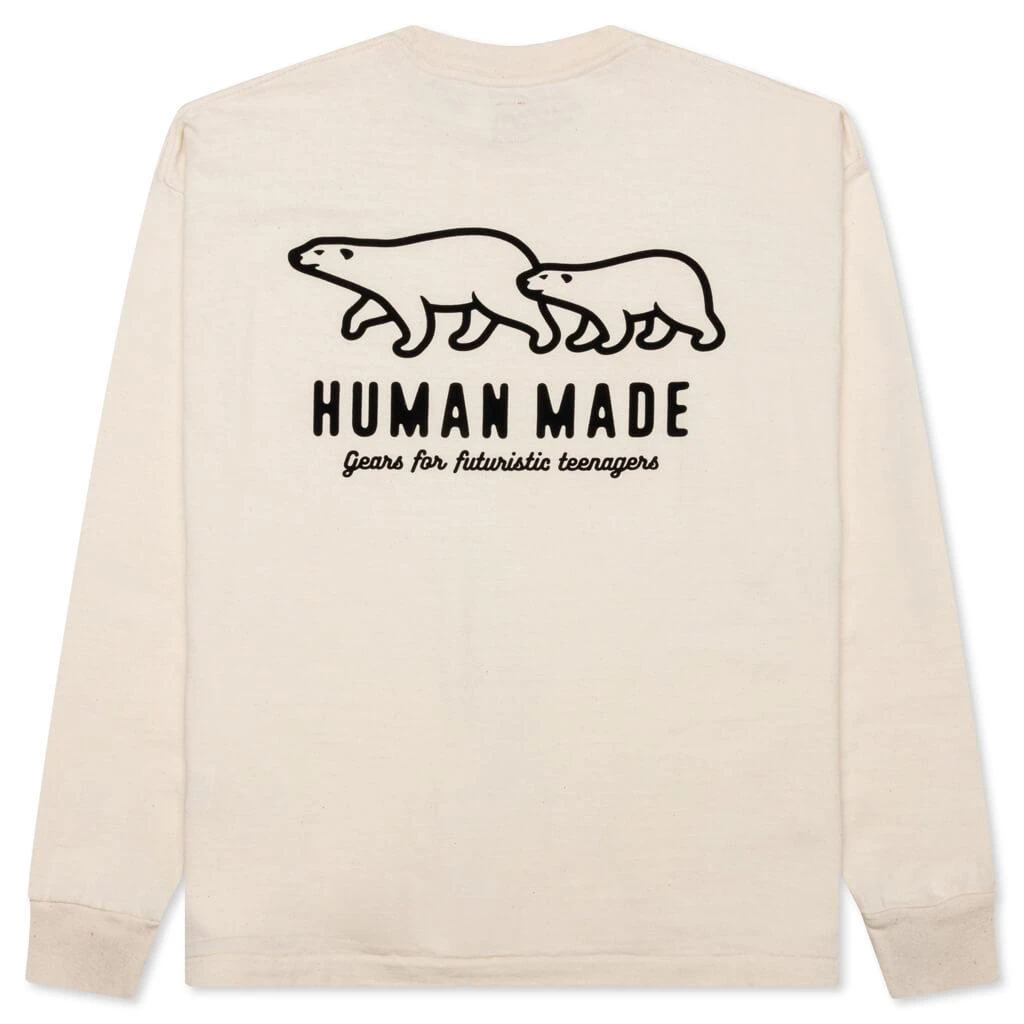 商品Human Made|Wool Blended L/S T-Shirt - White,价格¥2014,第2张图片详�细描述