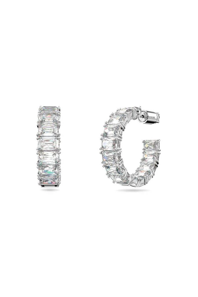 商品Swarovski|Swarovski Millenia Octagon Cut Hoop Earrings,价格¥1356,第2张图片详细描述