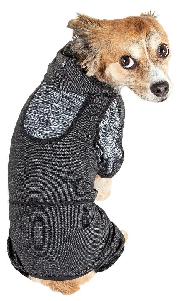 Pet Life  Active 'Pawsterity' Mediumweight 4-Way-Stretch Yoga Fitness Dog Tracksuit Hoodie 商品