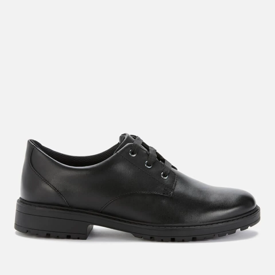 商品Clarks|CLARKS DEMPSTER LACE YOUTH SCHOOL SHOES - BLACK LEATHER,价格¥315,第1张图片