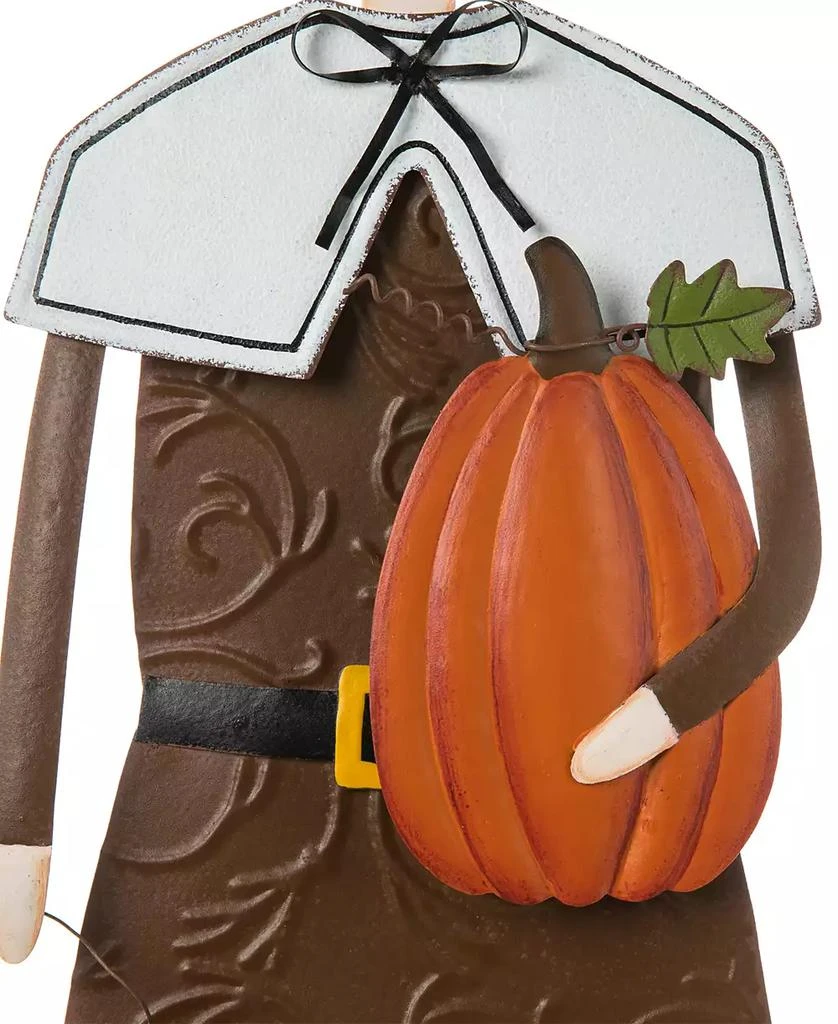 商品Glitzhome|Metal Thanksgiving Pilgrim Boy Yard Stake, Standing Decor or Hanging Decor, 36",价格¥229,第3张图片详细描述