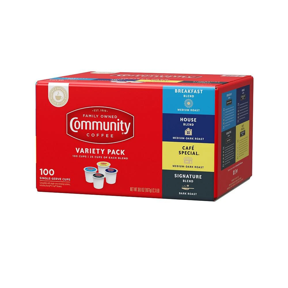 商品Community Coffee|Variety Pack, Medium to Dark Roast Single Serve Pods, Keurig K-Cup Brewer Compatible, Pack of 100,价格¥687,第5张图片详细描述