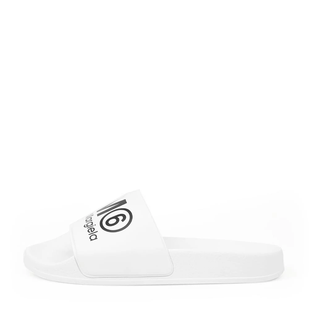 商品MAISON MARGIELA|White MM6 Logo Sliders,价格¥256,第1张图片