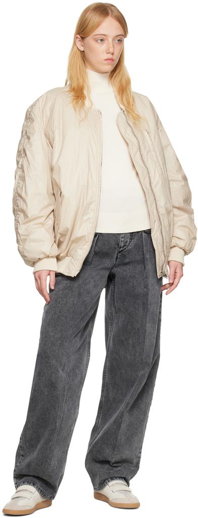 灰白色 Kayama 飞行员夹克商品第4张图片规格展示