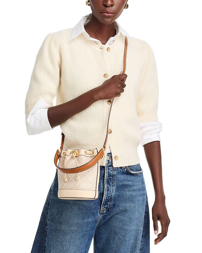 商品Tory Burch|T Monogram Jacquard Mini Bucket Bag,价格¥2938,第2张图片详细描述