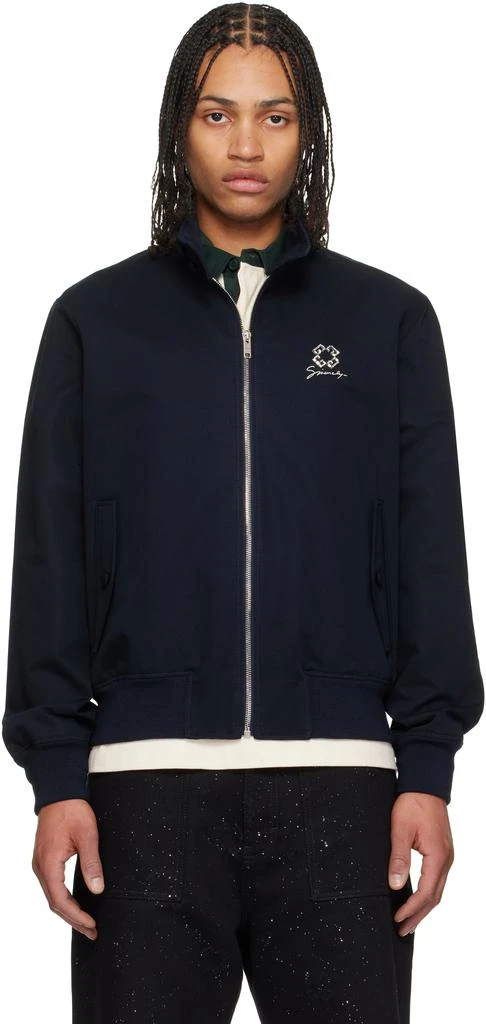 商品Givenchy|Navy Monogram 72 Crystals Harrington Jacket,价格¥7000,第1张图片