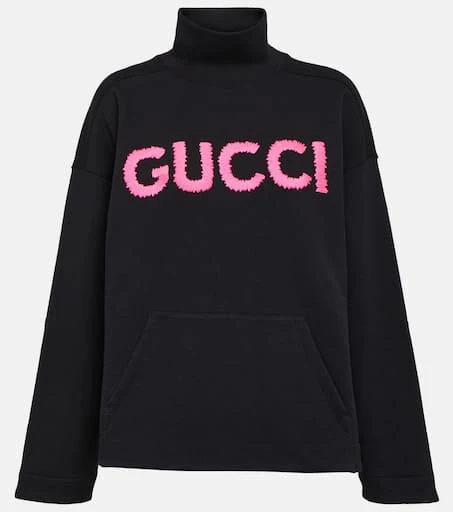 商品Gucci|Logo棉质针织高领运动衫,价格¥11581,第1张图片