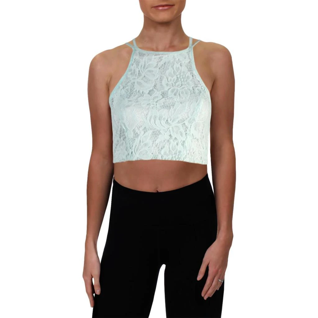 商品Speechless|Speechless Womens Juniors Lace Halter Crop Top,价格¥85,第1张图片