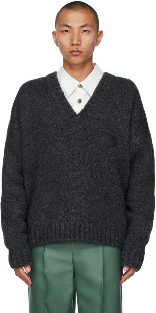 Grey Mohair Oversized Sweater商品第1张图片规格展示