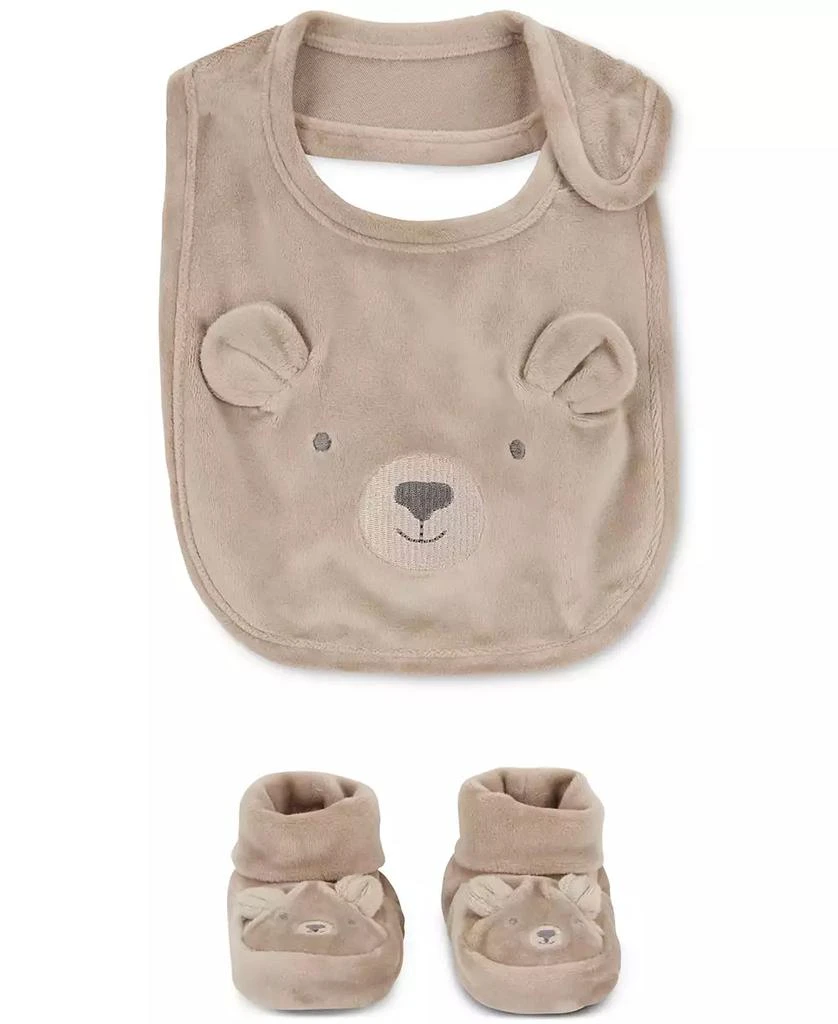 商品Carter's|Baby Bear Booties & Bib, 3 Piece Set,价格¥118,第1张图片