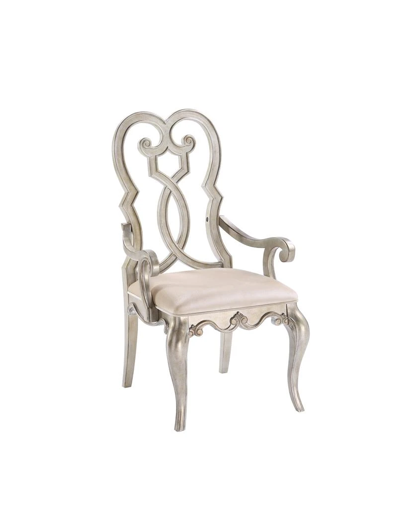 商品Streamdale Furniture|Streamdale Esteban Armchair (Set of 2) In Ivory Velvet & Antique Champagne,价格¥4752,第3张图片详细描述