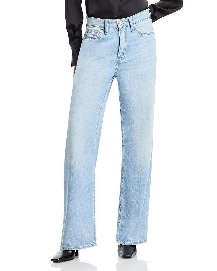 商品Rag & Bone|Logan Featherweight Mid Rise Wide Leg Jeans in Greenport,价格¥1228,第1张图片详细描述