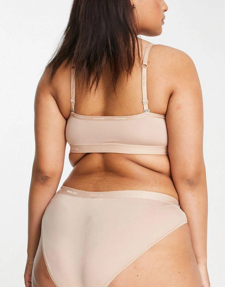 商品Calvin Klein|Calvin Klein Plus Size Form To Body bikini style brief with tonal logo in cedar,价格¥117,第3张图片详细描述