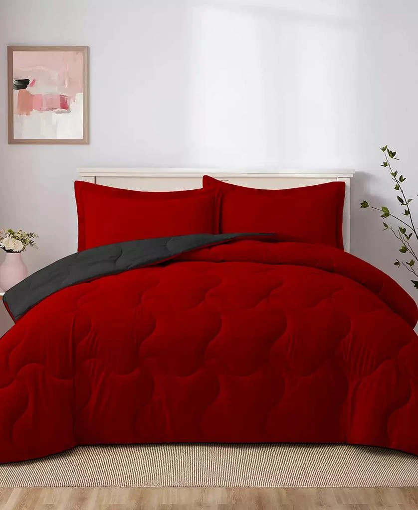 商品UNIKOME|Lightweight Quilted Reversible Down Alternative Comforter Set, 3 Piece,价格¥732,第1张图片