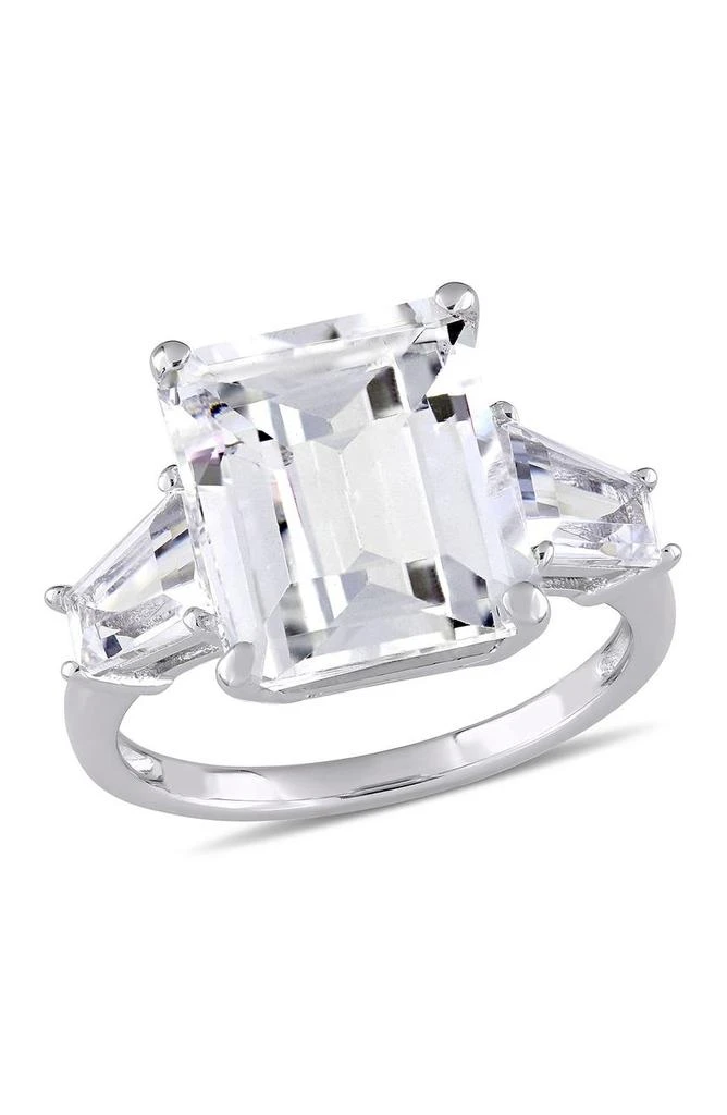 商品DELMAR|Sterling Silver 3-Stone White Topaz Ring,价格¥1222,第1张图片