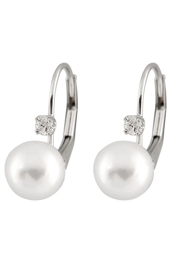 商品Splendid Pearls|14K Gold Diamond & 6-7mm Pearl Earrings - 0.06ct,价格¥2250,第1张图片