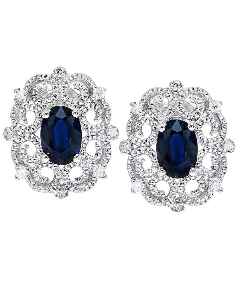 商品Macy's|Sapphire Milgrain Earrings,价格¥1702,第1张图片