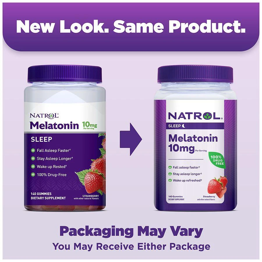 商品Natrol|Melatonin 10 mg, Sleep Support, Gummies Strawberry,价格¥140,第2张图片详细描述